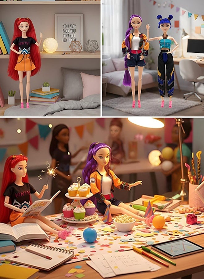 Organizer 3 Pack Kpop Demon Hunters Toys Action Dolls Set, 11.5-inch Poseable Dolls with Movable Joints, Collectible Model Toys for Fans and Kids Game Gift - Image 4